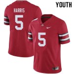 NCAA Ohio State Buckeyes Youth #5 Jaylen Harris Red Nike Football College Jersey YMB7445JT